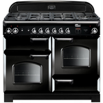 Falcon 110cm Classic Freestanding Dual Fuel Oven/Stove Black and Chrome CLA110DFFBL-CH hero image