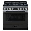 Smeg 90cm Portofino Freestanding Dual Fuel Oven/Stove Anthracite CPF9GPANA
