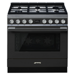 Smeg 90cm Portofino Freestanding Dual Fuel Oven/Stove Anthracite CPF9GPANA hero image
