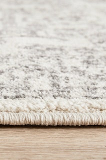 Rug Culture Chrome Extra Large Silver & Off White Rug 500X80CM - CRO-ADD-SIL-500X80 hero image