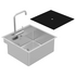 Abey Alfresco Single Bowl Sink and Foldable Tap Pack with Cover FRAT500 image NaN