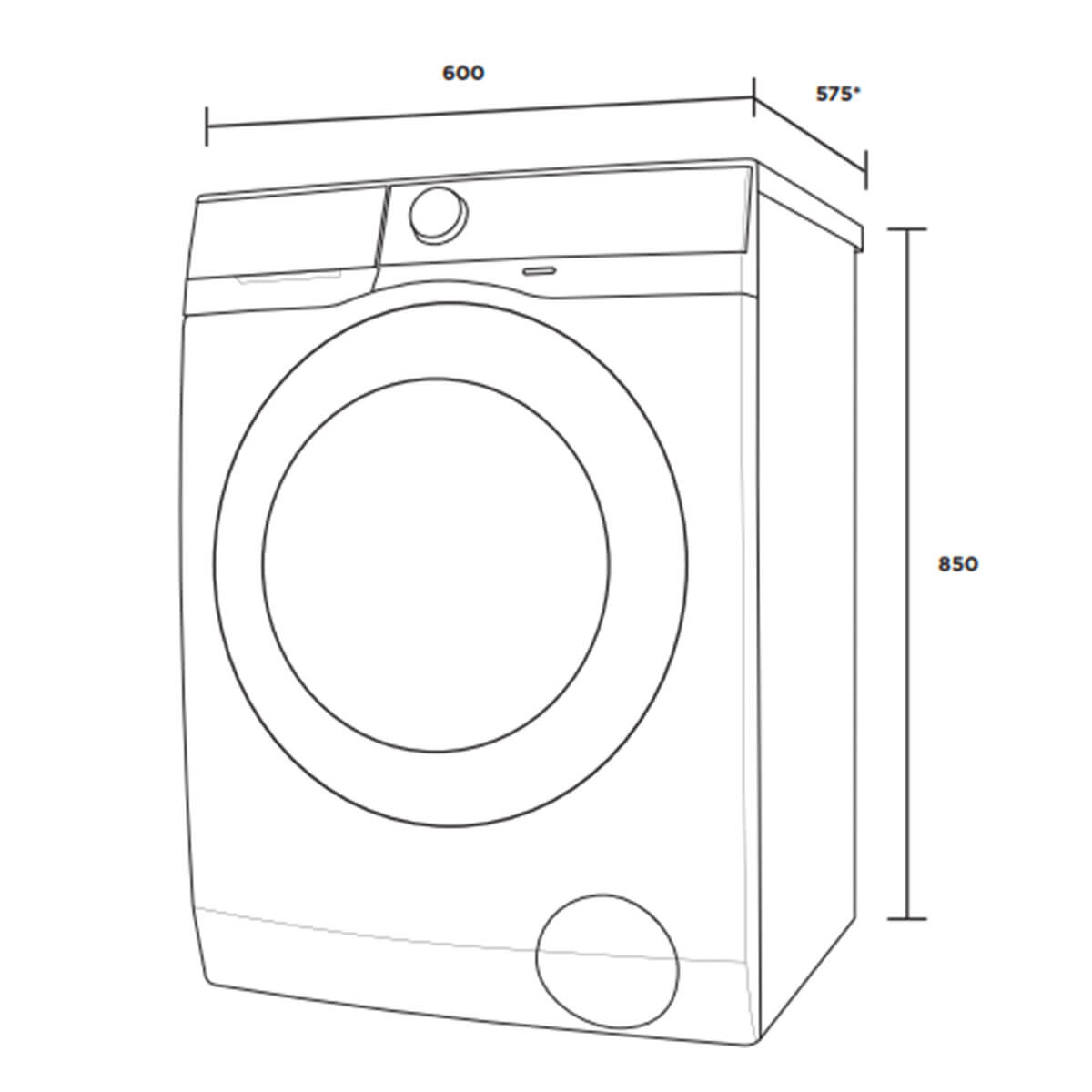 Westinghouse 7.5kg Front Load Washing Machine WWF7524N3WA