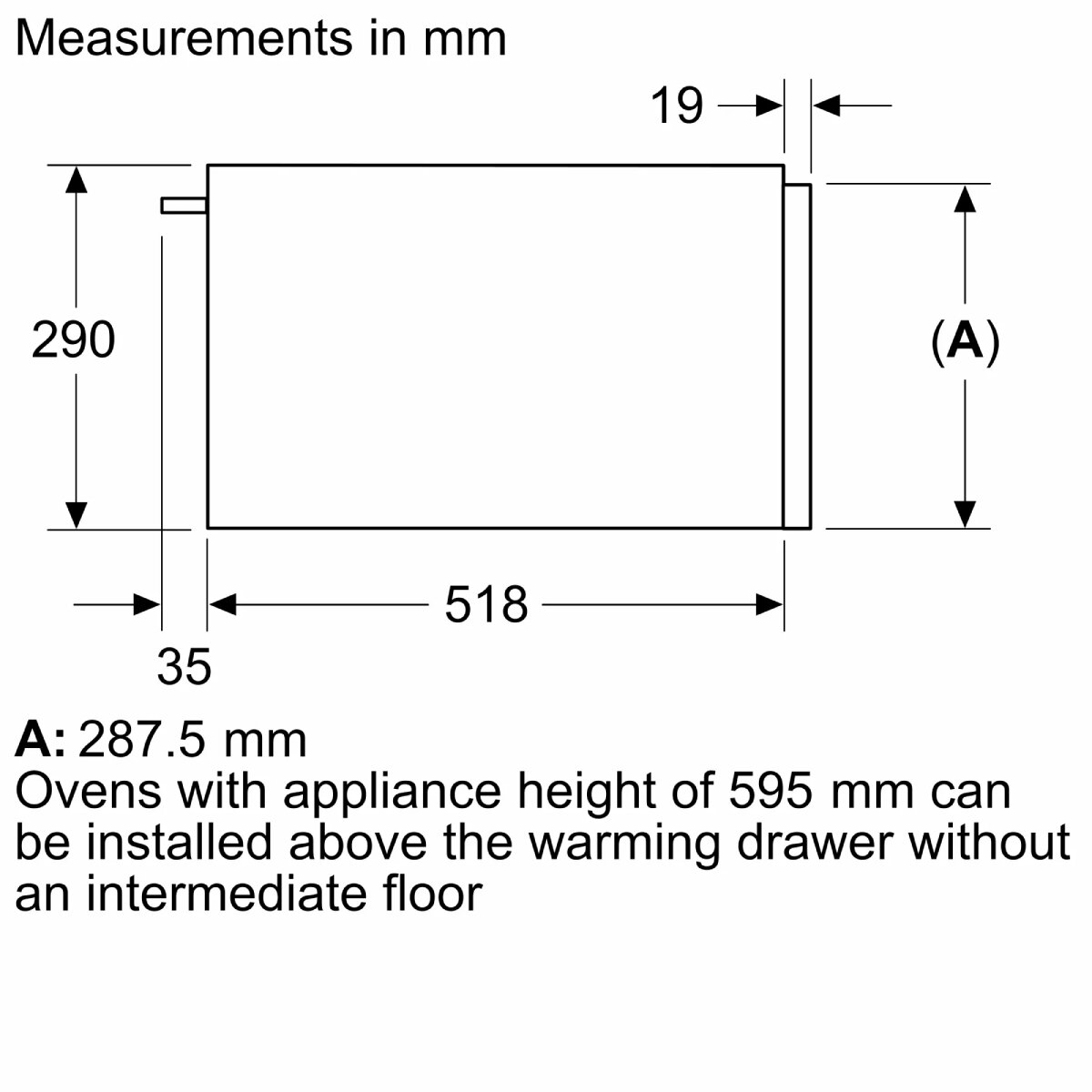 NEFF 29cm Built-In Warming Drawer Flex Design N39HA11Y1B-MS hero image