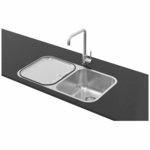 Abey Nu Queen 180 Sink & Tap Pack with Square Neck Kitchen Mixer Tap NQ200T11 hero image