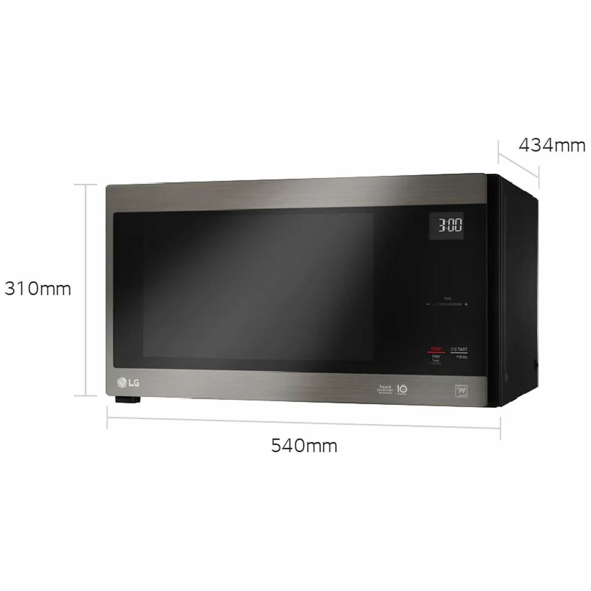LG 42L NeoChef Smart Inverter 1200W Black Stainless Microwave Oven MS4296OBSS hero image