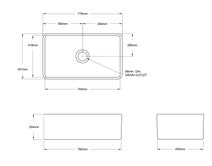 Turner Hastings Novi 75 x 46 Fine Fireclay Single Bowl Butler Sink Matte Black NO75FS-MB hero image