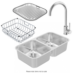 Abey NuQueen Double Sink Pack with Accessories WNQ200T hero image