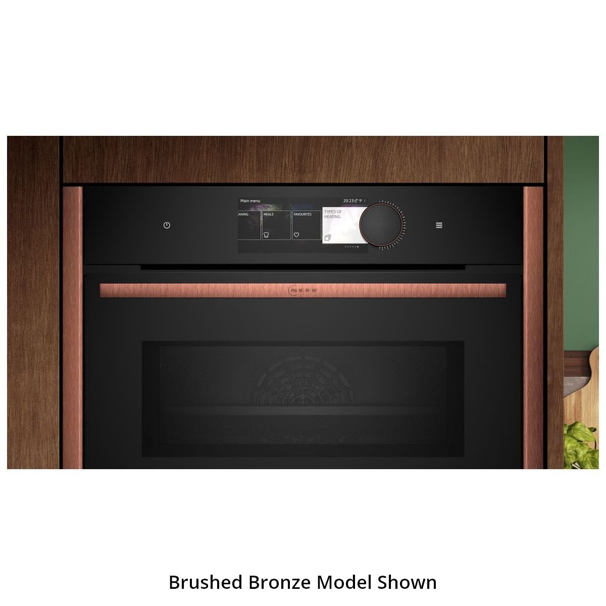 NEFF 45cm Pyrolytic Compact Oven with Microwave Anthracite Grey C29MY7MY0-AG hero image