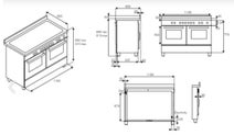 Bertazzoni 120cm Heritage Series 6 Burner + Griddle Plate Matte Black Dual Fuel Freestanding Oven HER126G2ENET hero image