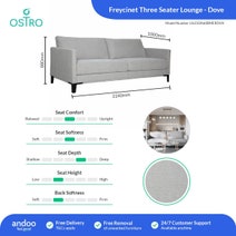 Ostro Freycinet 3 Seater Lounge Dove U6250A60BMERDVX hero image