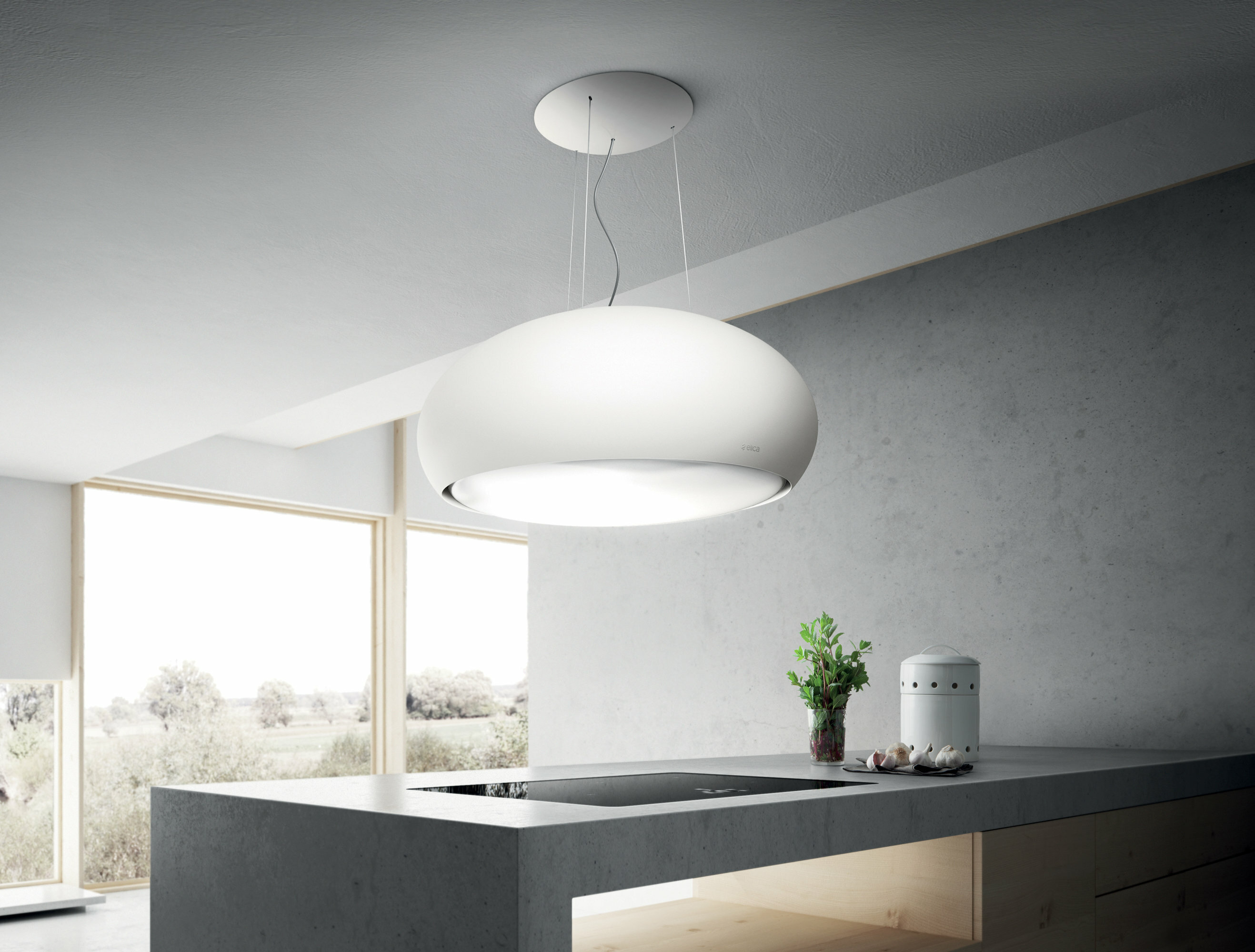 Elica seashell island hot sale hood