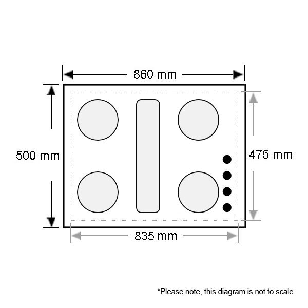 ILVE 86cm Natural Gas Cooktop H39PCVSS hero image