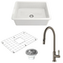 Turner Hastings Cuisine 68 Sink Pack with Brushed Nickel Ludlow Pull Out Mixer Tap and Accessories PKG041 image NaN