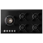 Asko 90cm Natural Gas 5 Burner Cooktop with Fusion Volcano Burner Black Ceramic Glass HG8953BGD1 hero image