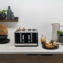 Russell Hobbs Structure 4 Slice Toaster Black RHT334BLK hero image