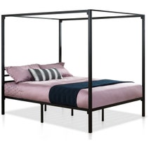 Zinus Patricia Queen Metal Canopy Bed Frame Black AU-CPBF-Q hero image