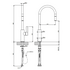 Armando Vicario LUZ-1BC Luz Pull Out Kitchen Mixer Tap image NaN