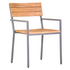 Reddie Suzy Stackable Outdoor Dining Chair Teak Top Grey Frame DCSZA525280W5M7 image NaN