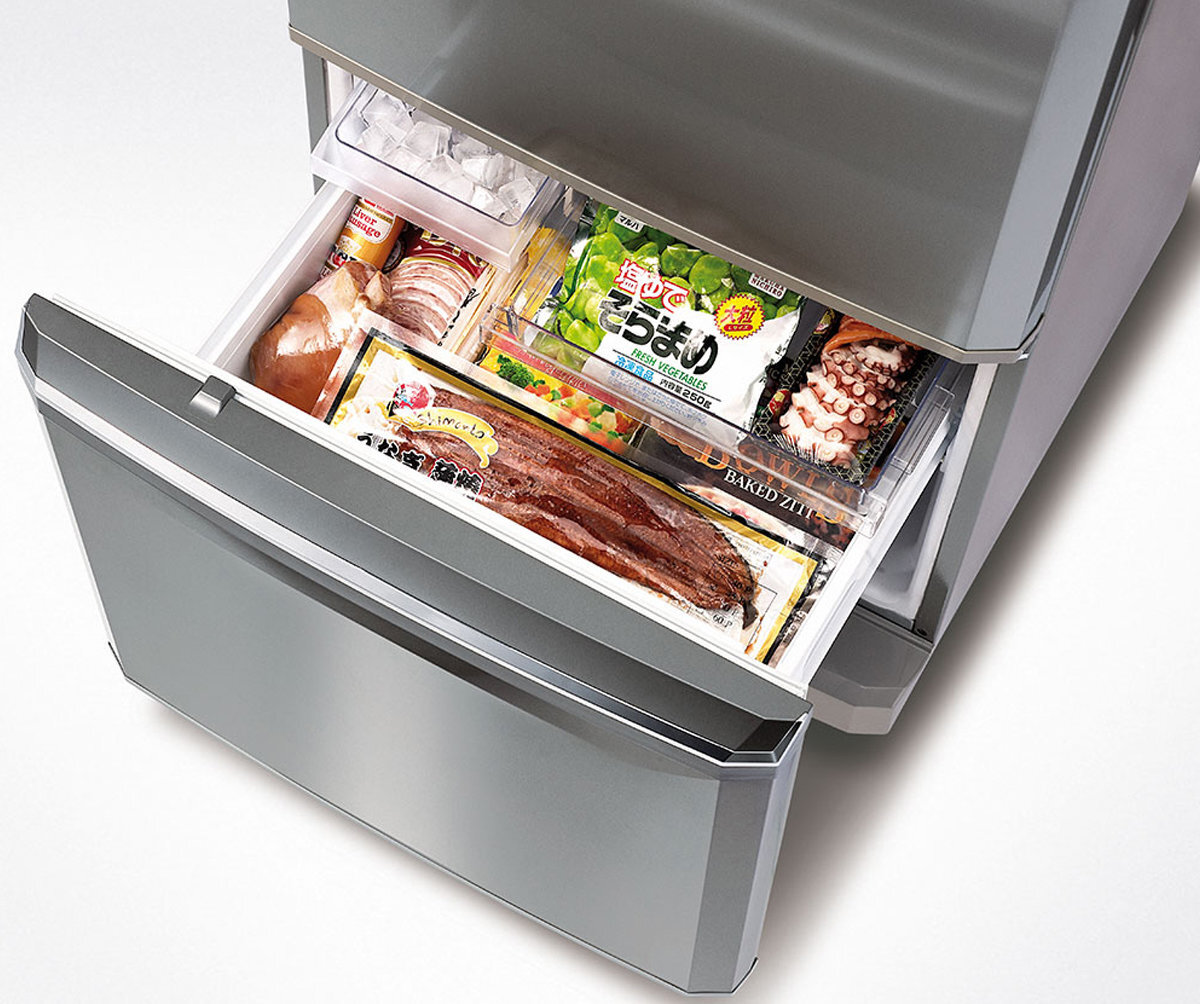 Mitsubishi Electric 390L Bottom Mount Fridge MR BF390EK ST A Appliances Online