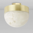 CTO Lighting Lucid 300 Flush Wall Or Ceiling Light - Alabaster and Satin Brass LUCCW3HASB image NaN