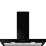 Smeg 90cm Wall Mount Gloss Black Canopy Rangehood KBTAU900NE hero image