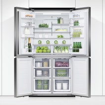 Fisher & Paykel Series 7 538L Quad Door Refrigerator with Ice and Water Black Stainless Steel RF605QNUVB1 hero image