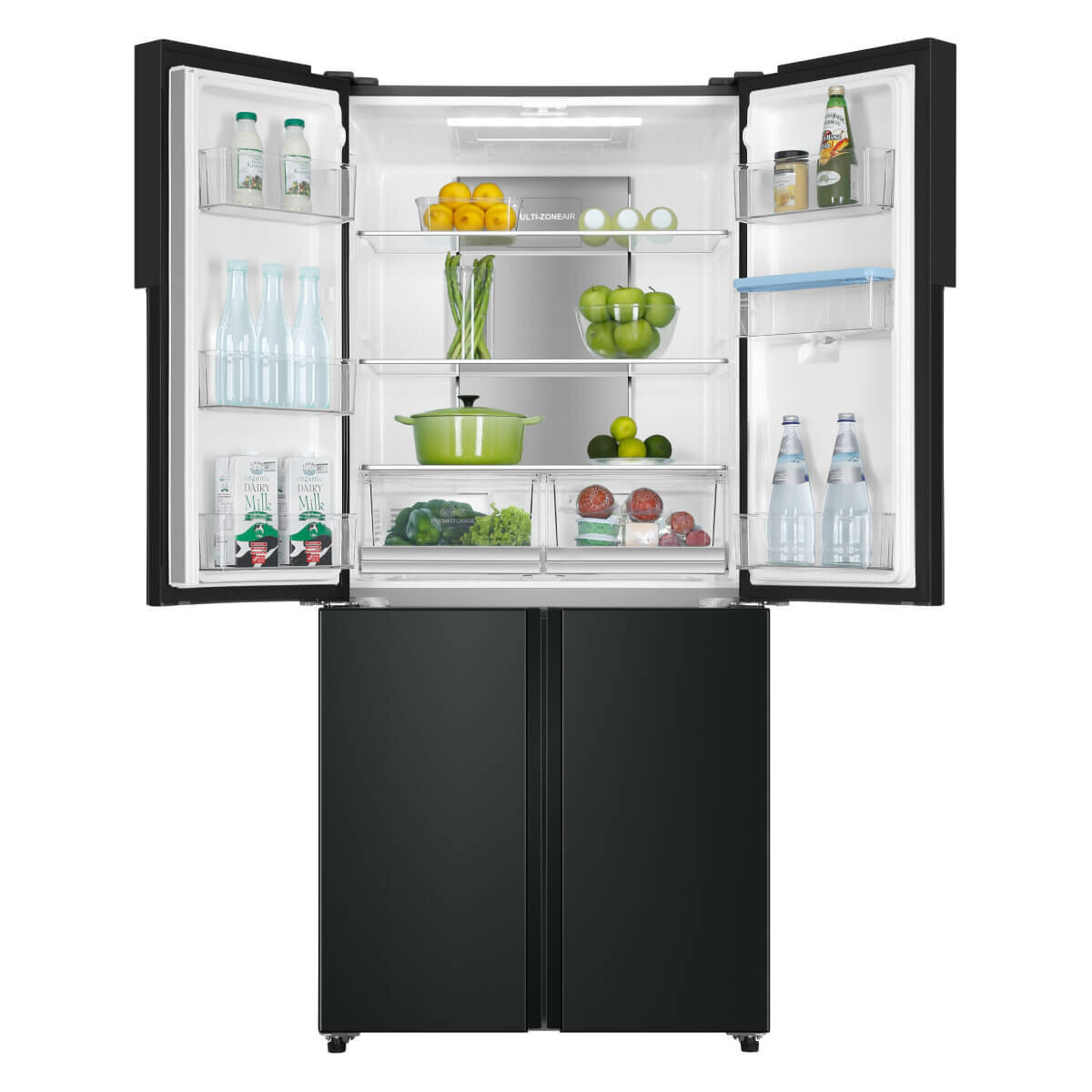 Haier 463L Quad Door Frost Free Fridge with Water Dispenser Black HRF516YHC hero image