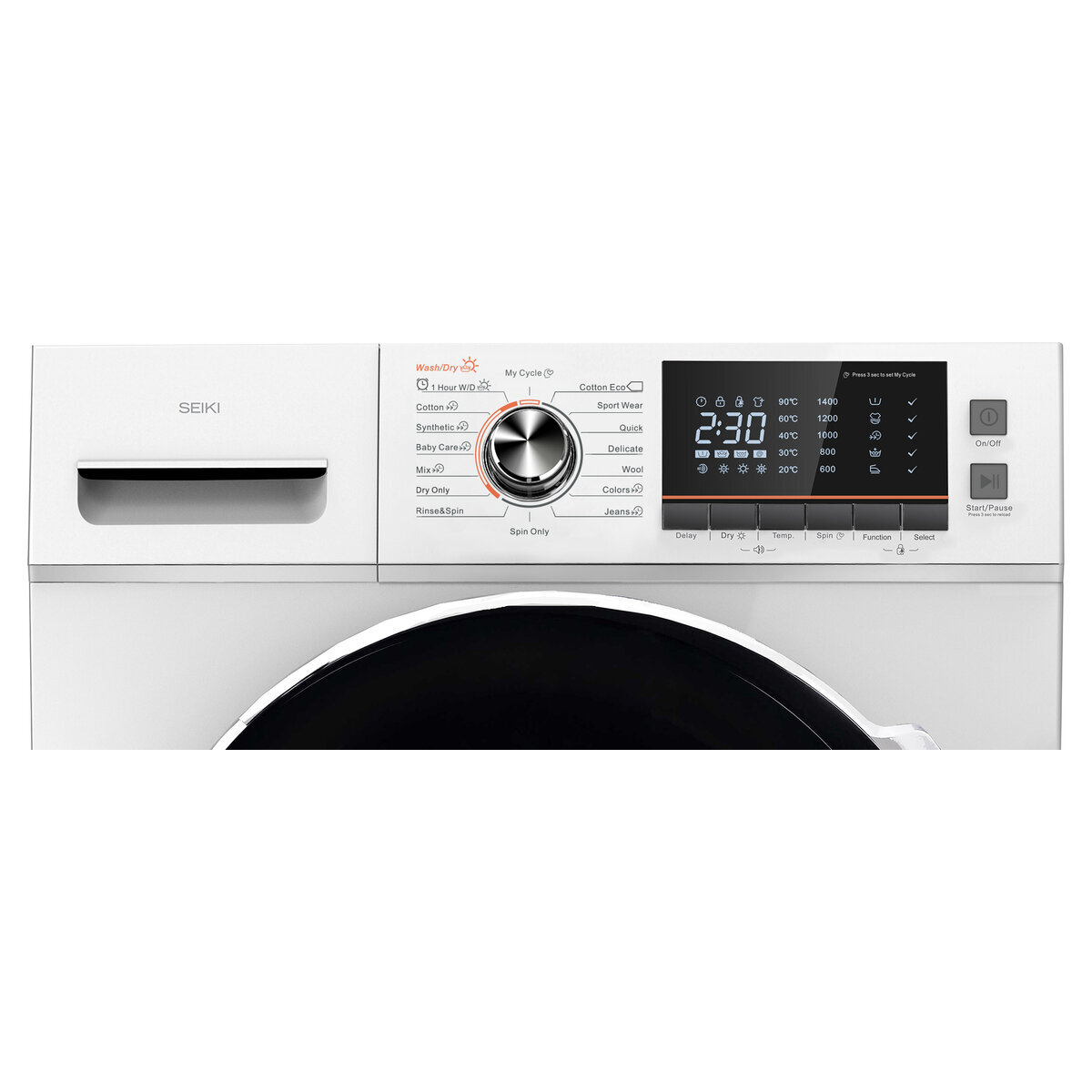 Seiki washer dryer top