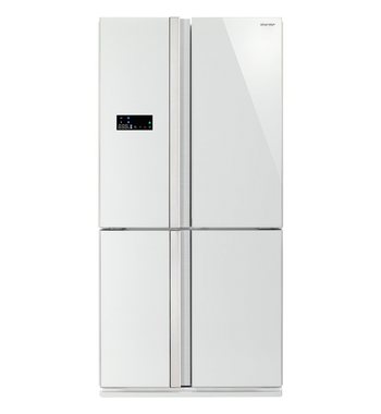 Sharp glass door fridge discount