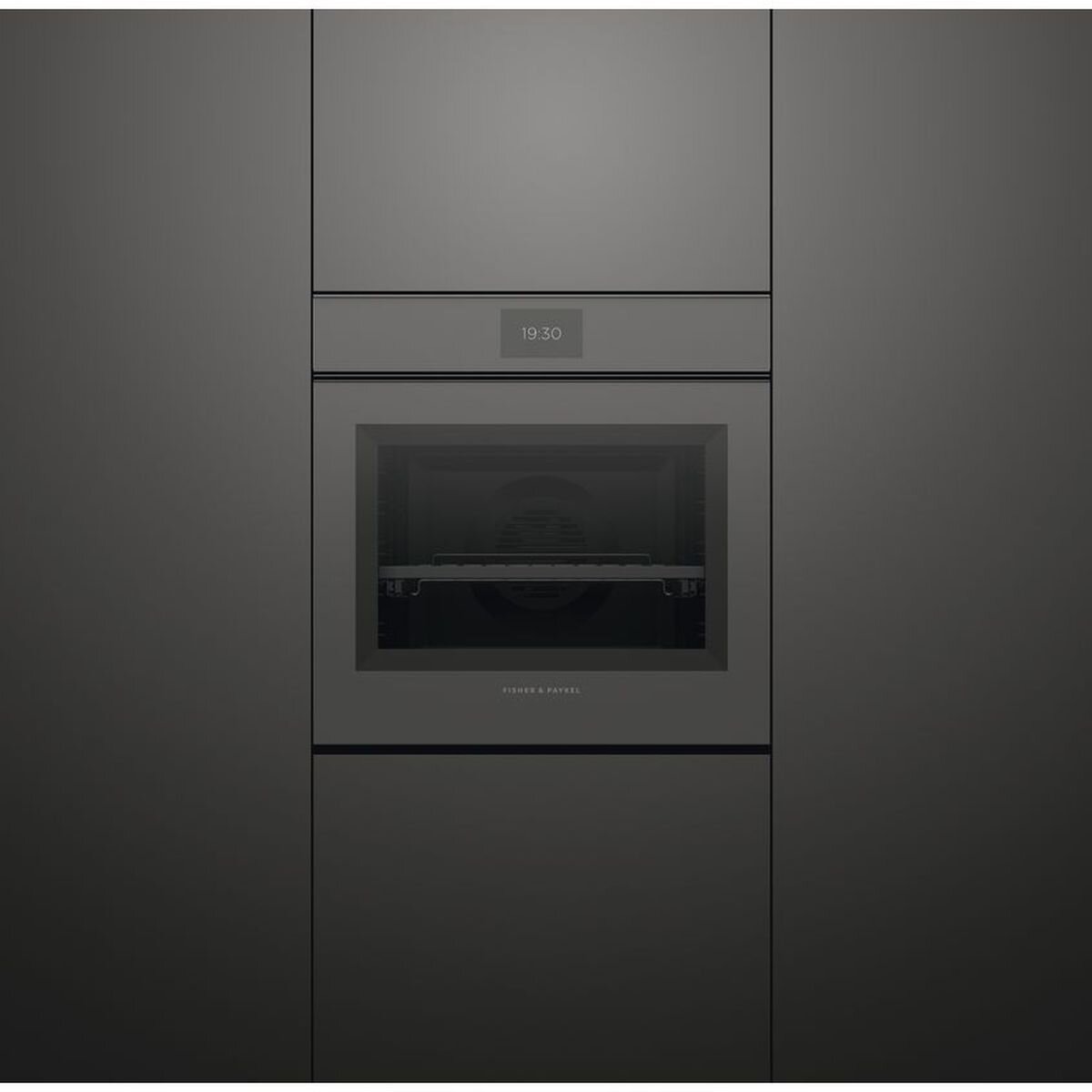 Fisher Paykel 60cm Series 9 Minimal Handleless Pyrolytic Oven-Grey Glass OB60SMPTNG1 hero image