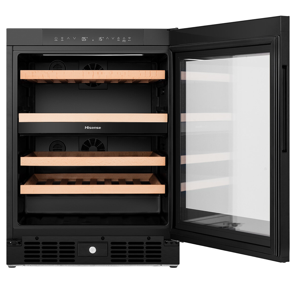 Hisense 46 Bottle Dual-Zone Wine Cabinet Black HRWC46B