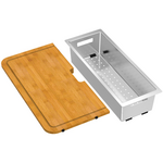 Abey CBB380W Bamboo Cutting Board and Colander Set hero image