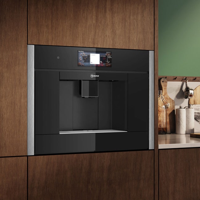 Neff Machine NEFF N90 Built-In Fully Automatic Coffee Machine Metallic Silver ...