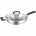 Tefal 32cm Triply  Wok with Lid C8468712 hero image