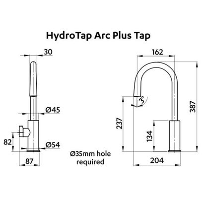 Zip HydroTap G5 BCS Home Arc Plus Tap Brushed Gold H5L783Z07AU-91295 ...