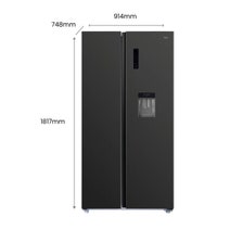 CHiQ 622L Side by Side Fridge Black CSS617NBD hero image