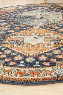 Rug Culture Legacy Large Multi-coloured Rug 240X240CM - LEG-854-NAVY-240X240 hero image