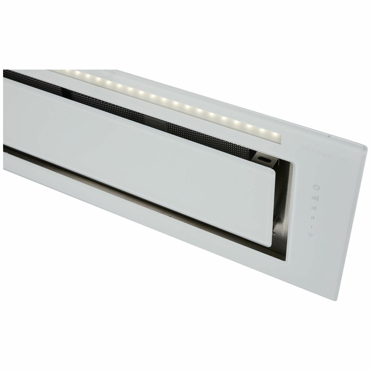 Schweigen 90cm White Glass Under Canopy Rangehood with ISO Drive ST Motor KLS-9GLASSTPAK hero image
