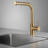 Rogerseller Tonic Square Sink Mixer with Pull Out Spray - Brushed Gold 3606013914 image NaN
