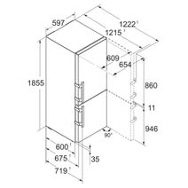 Liebherr Prime 314L Bottom Mount Refrigerator BlackSteel SBNBSH5264LH hero image