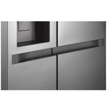 LG 641L Side by Side Refrigerator with Non-Plumbed Ice and Water Stainless Steel GS-N599PL hero image
