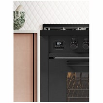 ILVE 90cm Nero Lusso Freestanding Dual Fuel Oven/Stove L096WMP/MGD hero image