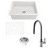 Turner Hastings Cuisine 68 Sink Pack with Chrome Ludlow Pull Out Mixer Tap and Accessories PKG042 image NaN