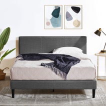 Zinus Liam Classic Home King Upholstered Bed Base Dark Grey AU-FPPPDG-12K hero image
