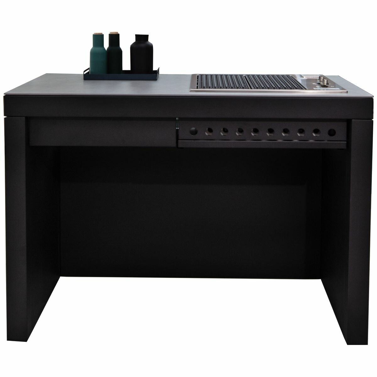Artusi 1400mm Ferro Outdoor Kitchen with Cosmopolitana Grey Stone Top QAP14FG-CG hero image