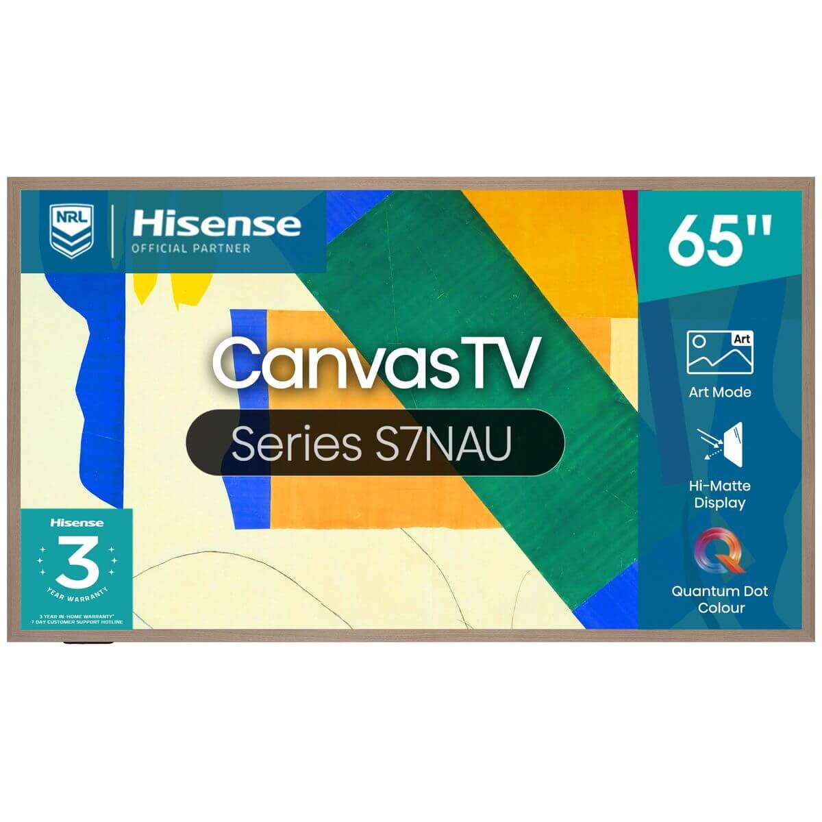 Hisense 65 Inch Canvas S7NAU 4K QLED Smart TV 65S7NAU [2024] hero image