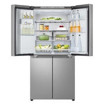 LG 506L French Door Fridge with Slim In-Door Ice and Water Dispenser Stainless Steel GF-L500PL hero image