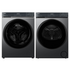 Haier 300 Series 8.5kg Front Load Washer and 8kg Heat Pump Dryer Laundry Package Black HWF85KB1HDHPS80KB1 image NaN