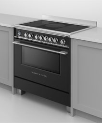 Fisher & Paykel 90cm Series 9 Classic Freestanding Induction Pyrolytic Oven Black OR90SCI6B1 hero image