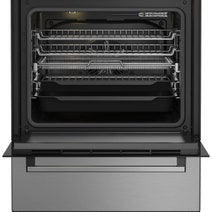 Beko 60cm Stainless Steel Dual Fuel Freestanding Oven BFCB60GMX hero image